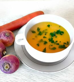 Velouté carottes et navets au curry MCC